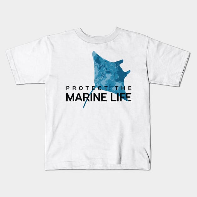 Aquatic Animal Protect and Respect Marine Life Kids T-Shirt by ElusiveIntro